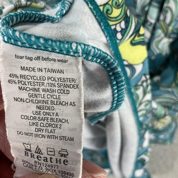 Prana Dress Womens XL Blue Floral Slip Sundress V-Neck Strappy Jersey Summer - Picture 8 of 8